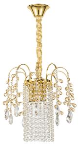Toolight Rea, Krištáľová závesná lampa SWE090-CP 30cm GOLD, OSW-30217