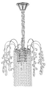 Toolight Rea, Krištáľová závesná lampa SWE089-CP 30cm CHROME, OSW-30216