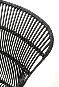 Halmar K335 jedálenská stolička rattan čierna