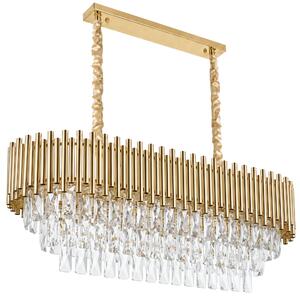 Toolight Rea, Krištáľová závesná lampa SWE105-CP GOLD, OSW-30227