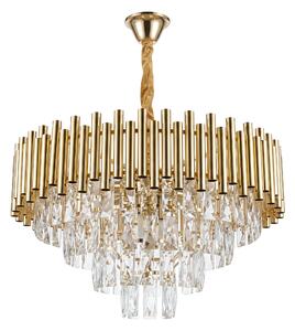 Toolight Rea, Krištáľová závesná lampa SWE103-CP GOLD, OSW-30226