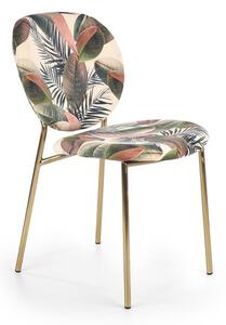 Halmar K398 jedálenská stolička, čalúnenie - viacfarebná, konštrukcia - zlatá - NA SKLADE!