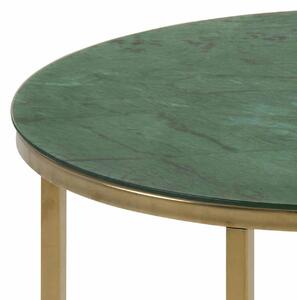 Zelený Odkladací stolík Alisma 50 × 50 × 42 cm ACTONA