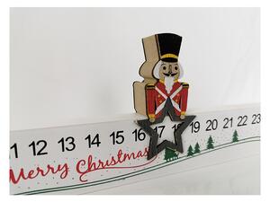 Adventný kalendár - drevený s luskáčikom