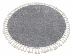 Koberec BERBER 9000 kruh sivý svetlý fredzle berber marokański shaggy