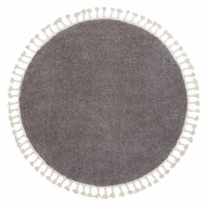 Koberec BERBER 9000 kruh hnedý fredzle berber marokański shaggy