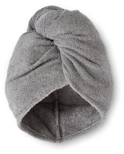 Sivé rýchloschnúce bavlnené uteráky na vlasy v súprave 2 ks 20x13 cm Quick Dry – Catherine Lansfield