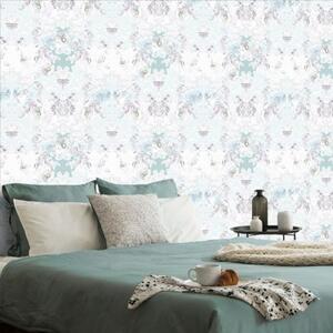Samolepiaca tapeta vintage kvety - 75x1000 cm