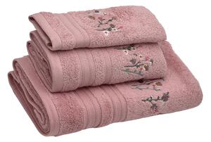 Soft Cotton Osuška a uteráky GARDENIA v darčekovom balení Ružová Sada (malý uterák 30x50cm, uterák 50x100cm, osuška 70x140cm)
