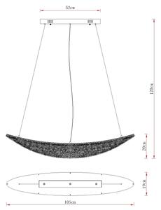 Globo 68524-40 - LED stmievateľný luster na lankách KRISTALLA LED/40W/230V lesklý chróm+DO