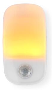 Nedis LNLW10WT - LED Orientačné svietidlo so senzorom do zásuvky LED/0,55W/230V