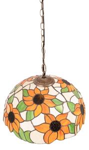 Brilagi - Tiffany vitrážový luster na reťazi SUNFLOWER 1xE27/60W/230V pr. 40 cm