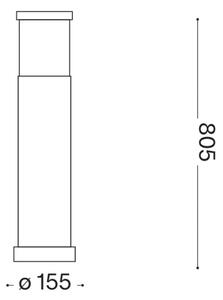 Ideal Lux - Vonkajšie svietidlo TRONCO 1xE27/42W/230V 80 cm IP65 hnedé