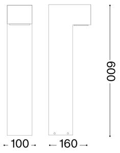 Ideal Lux - Vonkajšie svietidlo SIRIO 1xGX53/9W/230V 60 cm IP65 hnedé