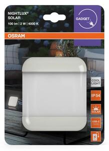 Osram - Prenosné solárne LED svietidlo NIGHTLUX LED/2W/5V IP54 sivé