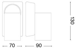 Ideal Lux - LED nástenné bodové svietidlo RUDY 1xGU10/7W/230V CRI 90 čierne