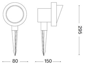 Ideal Lux - Vonkajšia lampa TERRA 1xGU10/28W/230V IP65 hnedá