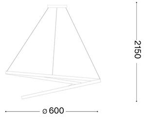 Ideal Lux - LED Stlmiteľný luster na lanku OZ LED/48W/230V pr. 60 cm CRI 90 biela