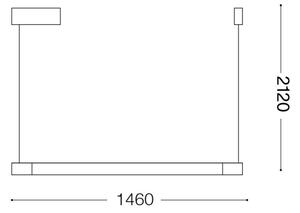 Ideal Lux - Závesný LED luster na lanku YOKO LED/17W/230V CRI 90 biela