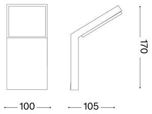 Ideal Lux - LED vonkajšie nástenné svietidlo STYLE LED/8,5W/230V 3000K CRI 90 IP54 hnedé