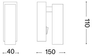 Ideal Lux - LED nástenné bodové svietidlo PAGE LED/3W/230V CRI 90 čierne