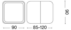 Ideal Lux - LED vonkajšie nástenné svietidlo OMEGA LED/7W/230V CRI 90 IP54 biela