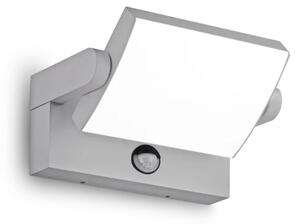 Ideal Lux - LED vonkajšie nástenné svietidlo so senzorom SWIPE LED/21W/230V CRI90 IP54 sivé