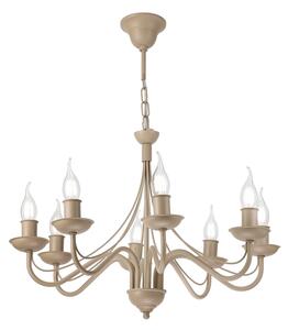 Luster na reťazi ANTON 8xE14/60W/230V béžová