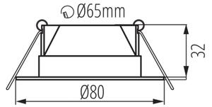 Kanlux 39260 - LED Podhľadové svietidlo FIZU LED/4W/230V 3000/4000/6500K čierna