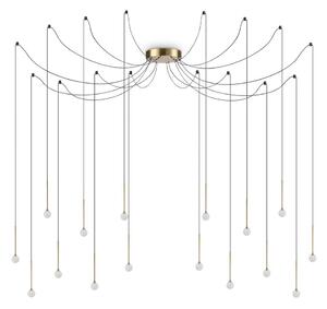 Ideal Lux - LED luster na lankách LUCCIOLA 16xLED/16W/230V CRI 90 pavúk mosadz