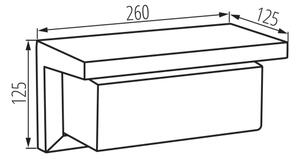 Kanlux 45816 - Vonkajšie nástenné svietidlo LERTO 1xE27/15W/230V IP54 čierna