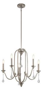 Quintiesse QN-KARLEE5 - Luster na tyči KARLEE 5xE14/60W/230V matný chróm