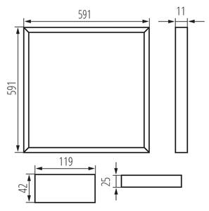 Kanlux 26788 - LED podhľadový rám AVAR LED/32W/230V 4000K 59x59 cm