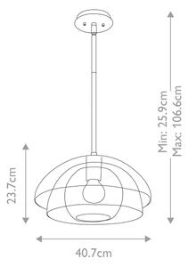 Quintiesse QN-LOTUS-P-HBR - Luster na tyči LOTUS 1xE27/60W/230V zlatý