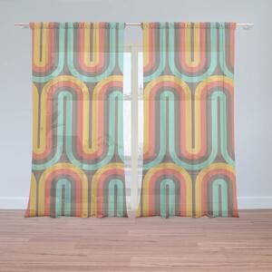 Sablio Záclony Retro vlny: 2ks 150x250cm