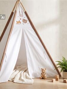 Sinsay - Detské teepee s potlačou lesných zvierat - biela