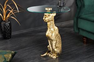 Bočný Stolík WILDLIFE PANTHER 60cm Antická Zlatá