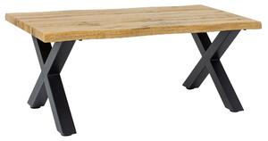 Konferenčný stolík WILD 90cm doska 30mm X-nohy divoký dub prírodný