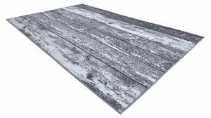 Protišmykový koberec WOOD drevo, dosky - sivý