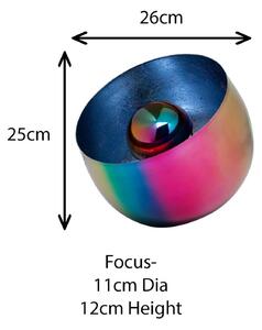 KARE Kare Stojace svietidlo Rainbow, Ø 26 cm, viacfarebné, oceľ, E27, Viacfarebné, Obývacia izba / jedáleň, kov, Moderný, Stolová lampa