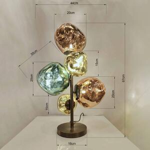 KARE Stolová lampa Kare Burbuja, viacfarebná, sklo, oceľ, 66 cm, Viacfarebné, Obývacia izba / jedáleň, Sklo, Moderný