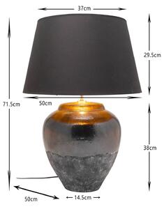 KARE Stojacia lampa Kare Luma, modrá, bavlna/terakota, 71,5 cm, Modrá, Obývacia izba / jedáleň, Textil / látka / hodváb, Škandinávsky, Stojacie svietidlo