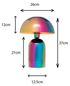 KARE Stolová lampa Kare Rainbow, viacfarebná, oceľ, 37 cm, E27, Viacfarebné, Obývacia izba / jedáleň, kov, Moderný, Stojacie svietidlo