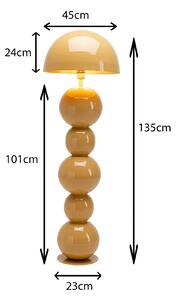 KARE Stojacia lampa Kare Candy, hnedá, oceľ, výška 125 cm, E27, Hnedá / hrdzavá, Obývacia izba / jedáleň, kov, Moderný, Stojaca lampa