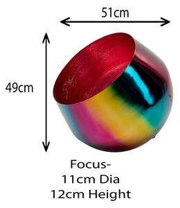 KARE Kare Stojace svietidlo Rainbow, Ø 51 cm, viacfarebné, oceľ, E27, Viacfarebné, Obývacia izba / jedáleň, kov, Moderný