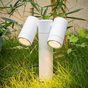 PRIOS Zemný reflektor Tulimar, 2-pl., biely, IP65, Biela / opálová, Hliník, Moderný, Vonkajše bodové svietidlo / bodateľné do zeme