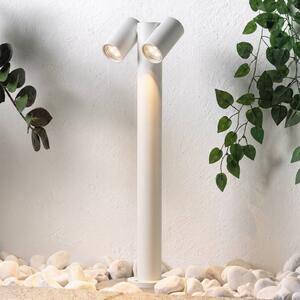 PRIOS Chodníkové svetlo Tulimar, 2-pl., 60 cm, biele, IP65, Biela / opálová, Hliník, Moderný, Osvetlenie príjazdovej cesty