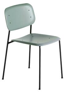 Jedálenská stolička Soft Edge 45, Black / Dusty Green – HAY