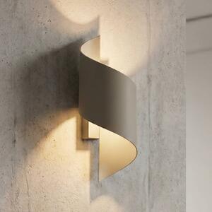 EMIBIG LIGHTING Nástenné svetlo SPINER, béžová, výška 30 cm, kov, G9, Krémová / jantárovo žltá, Obývacia izba / jedáleň, kov, Moderný, Nástenné svietidlo