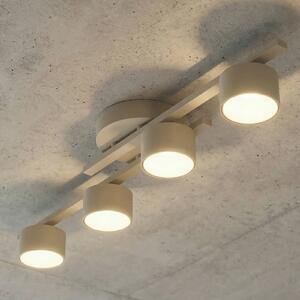 EMIBIG LIGHTING Stropné svietidlo FRAGMENT, béžové, dĺžka 87 cm, 4-pl., kovové, Krémová / jantárovo žltá, Obývacia izba / jedáleň, kov, Moderný, Stropné svetlo